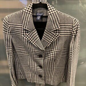 AnnTaylor Houndstooth Black & White-Short Blazer Size 10